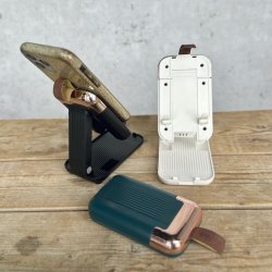 Sammenklaplig bordstander til telefon
