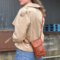 Troy mobiltaske skind