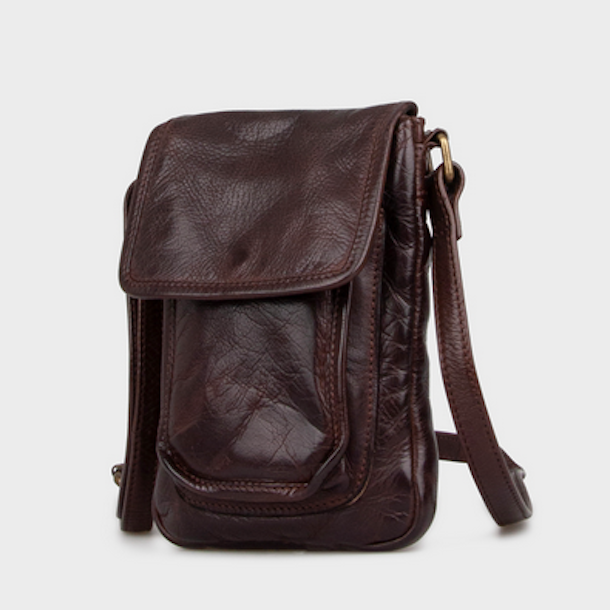 Troy mobiltaske skind