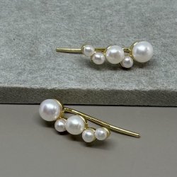 Up the ear BUBBELS forgyldt slv