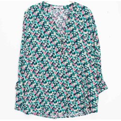 Bluse med blomster print viskose str L -XXXXL
