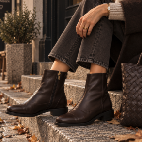 St�vle ONLY ME brun skind str. 37-41