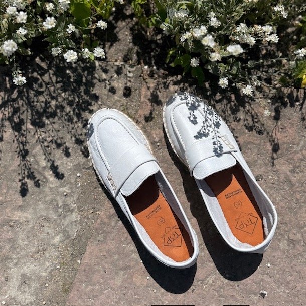 Mokkasiner hvid skind str. 36-41