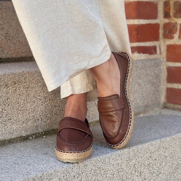 Mokkasiner mrkebrun skind str. 36-41