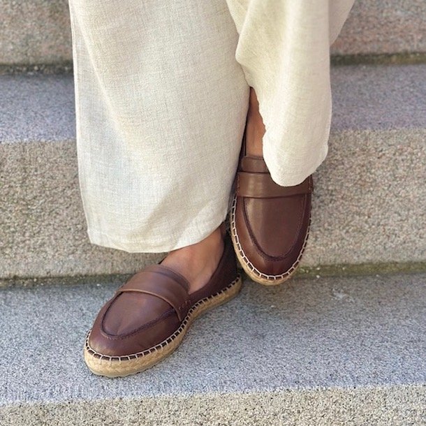 Mokkasiner mrkebrun skind str. 36-41