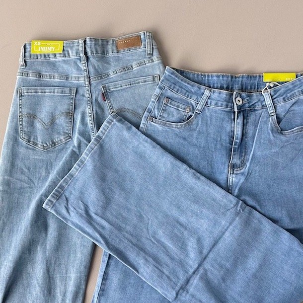 Jeans straight leg super stretchy str. XS-XL
