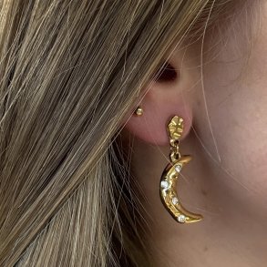 rering MOON Vandfaste 18 karat forgyldt