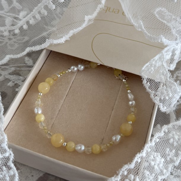   Armb�nd MOONLIGHT PEARL 17 + 3 CM - S�lv