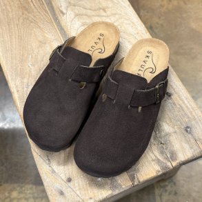 Slipper MULES brun ruskind str. 36-42