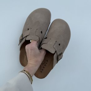 Slipper MULES taupe ruskind str. 36-42