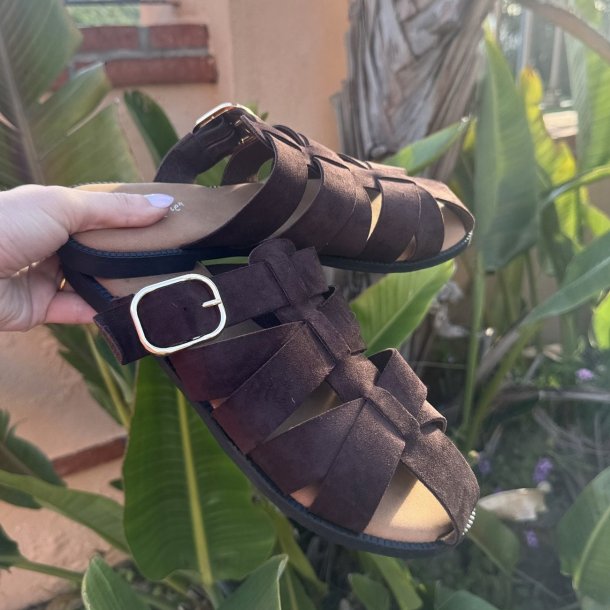 Slip on Marlu sandal brun - str. 36-41