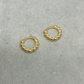 Hoops - multi dots  Forgyldt slv