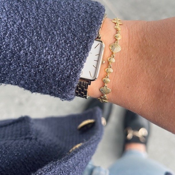 Armbnd SHELLY forgyldt slv 