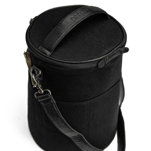 Saturn XL strikketaske sort Canvas