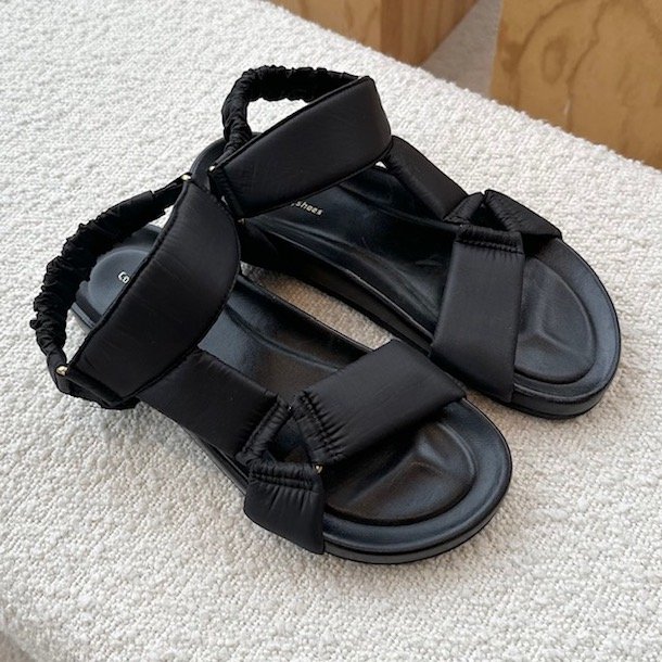 Sandal MY SUMMER DAYS sort stof/ skind str. 36-41