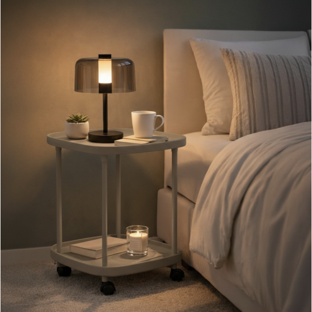 Sidebord med hjul 50x39x39cm