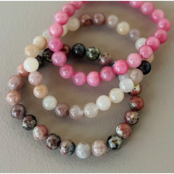 Armbnd med mineral large mineral perler