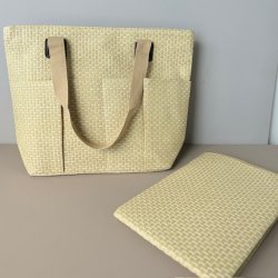 Shopper med siddeunderlag