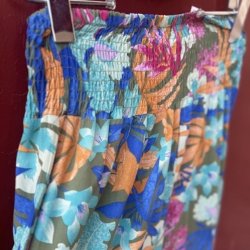 Nederdel buks med smock viskose str. S-4XL