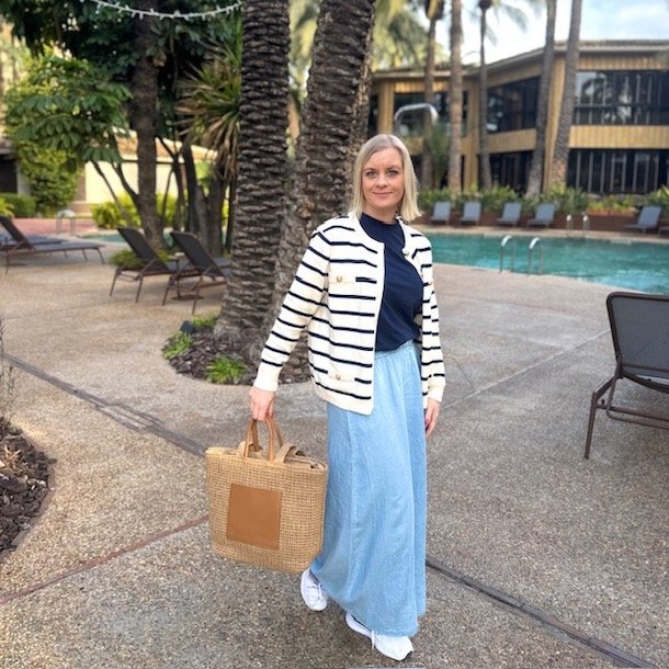 Denim nederdel tencel 