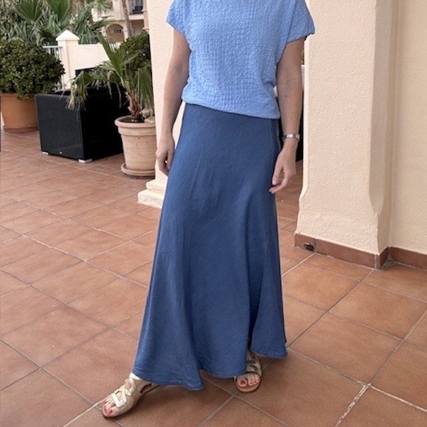 Maxi nederdel 100% tencel str. XS-M