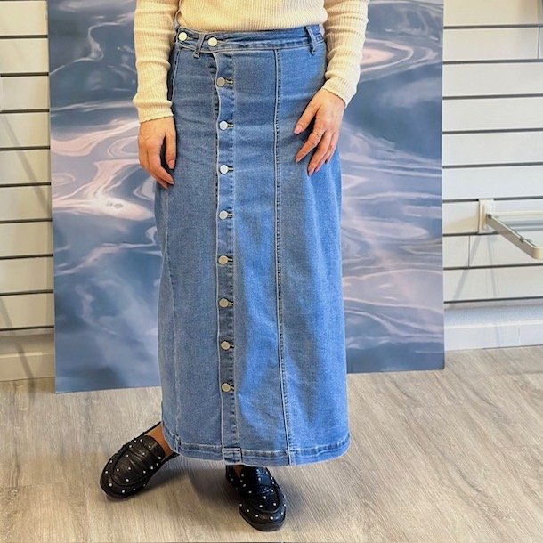 Denim nederdel JUNE str. XS-XL
