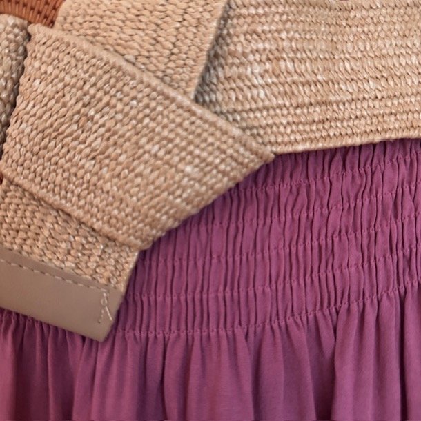 Smock nederdel med natur blte 