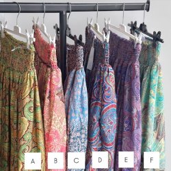 Boheme nederdel med smock indian color - Str XS-XL