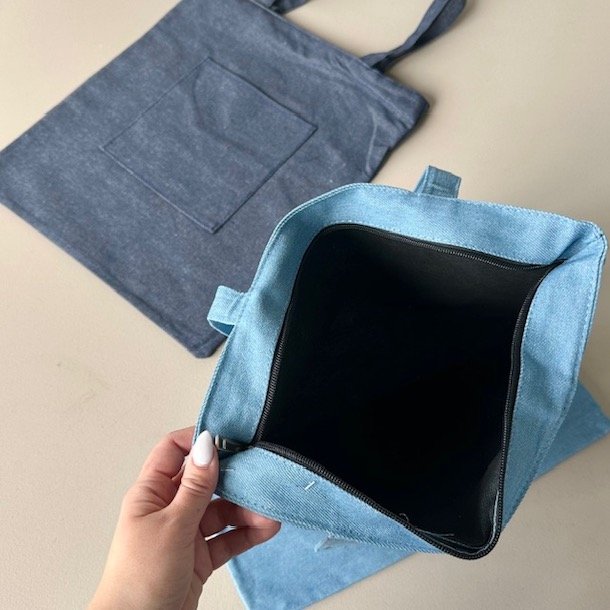 Denim net med lynl�s