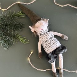 Skov nise pige og dreng 47cm stof grn