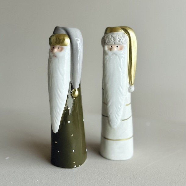 Vase julemand m/hue D4x15cm keramik