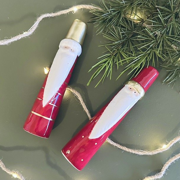 Vase julemand D4x18cm keramik