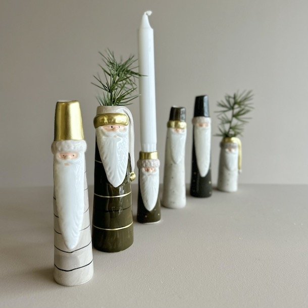 Vase julemand  D3,6x10,5cm keramik