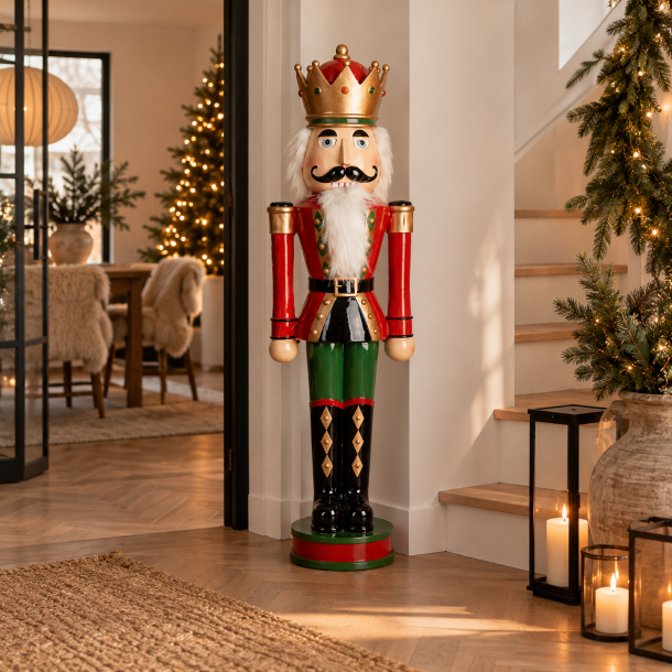 Stor n�ddekn�kker med sk�g � r�d, h94 cm - KUN CLICK&COLLECT