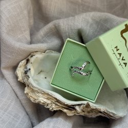 Fingerring Caspian justerbar sterlingslv str. 48-58