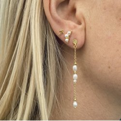 restikker PAGE tripple peral forgyldt sterling slv 