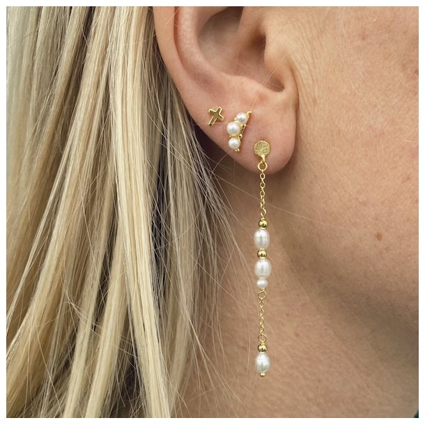 restikker PAGE tripple peral forgyldt sterling slv 