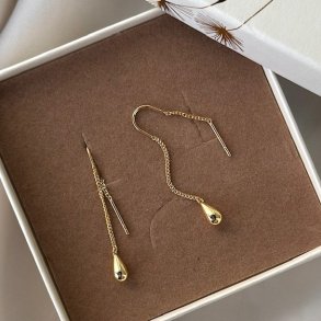 retrde SHINY DROP forgyldt slv