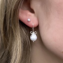 rekrog BOW &amp; PEARLS  Sterling Slv