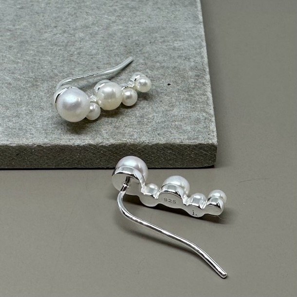 Up the ear BUBBELS sterling slv