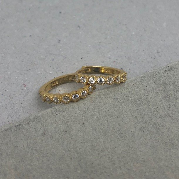 Hoops - shiny  Forgyldt s�lv