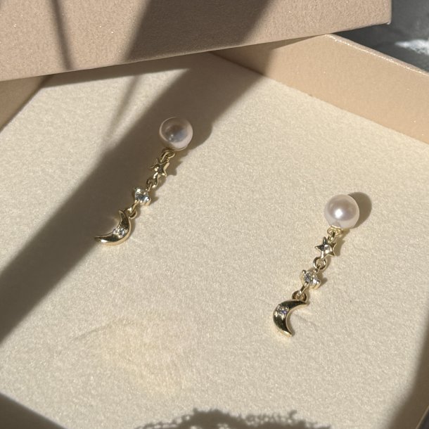 �reringe DREAMLIT PEARL CHARM - Forgyldt S�lv