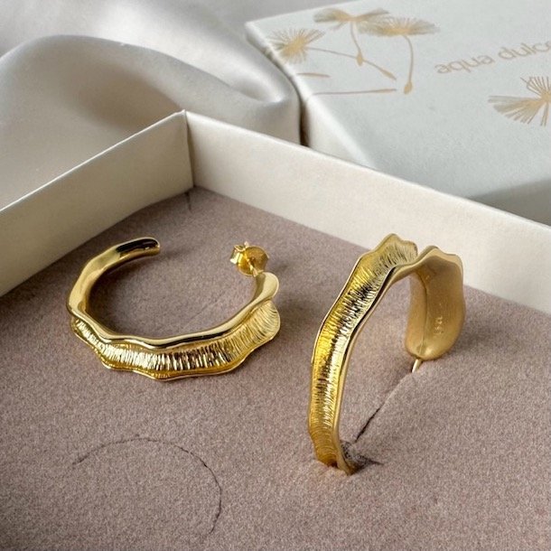 HOOPS NEW FANNY 30 mm forgyldt slv