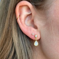 restikker CELESTIA PEARL DROP Forgyldt slv