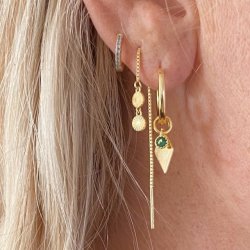 Ranva hoops - lysebl zirkonia forgyldt