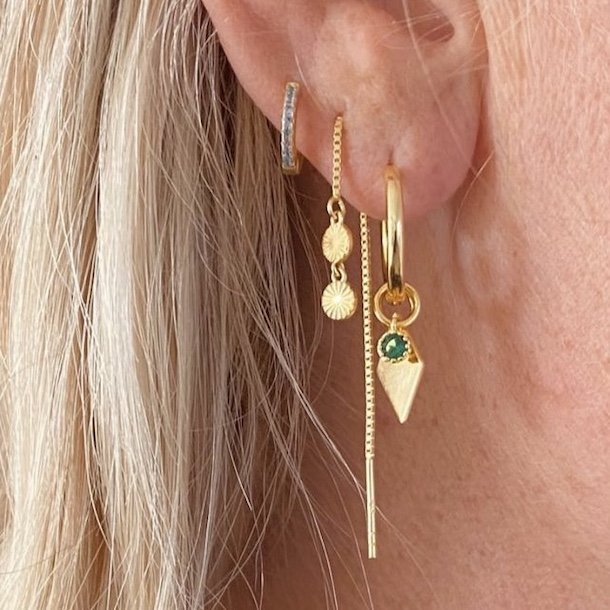 Ranva hoops - lysebl zirkonia forgyldt