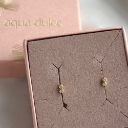 restikker TINY CLEAR forgyldt slv