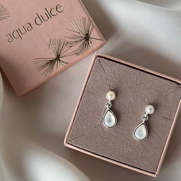 restikker CELESTIA PEARL DROP Sterling slv