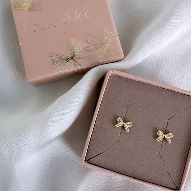 reringe sljfe DARLING BOW ROSE Forgyldt Slv