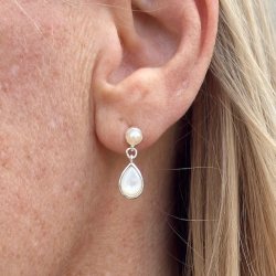 restikker CELESTIA PEARL DROP Sterling slv